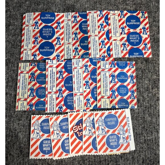 Vintage Cracker Jack Toy Surprise Wax Paper Wrappers - Picture 1 of 5